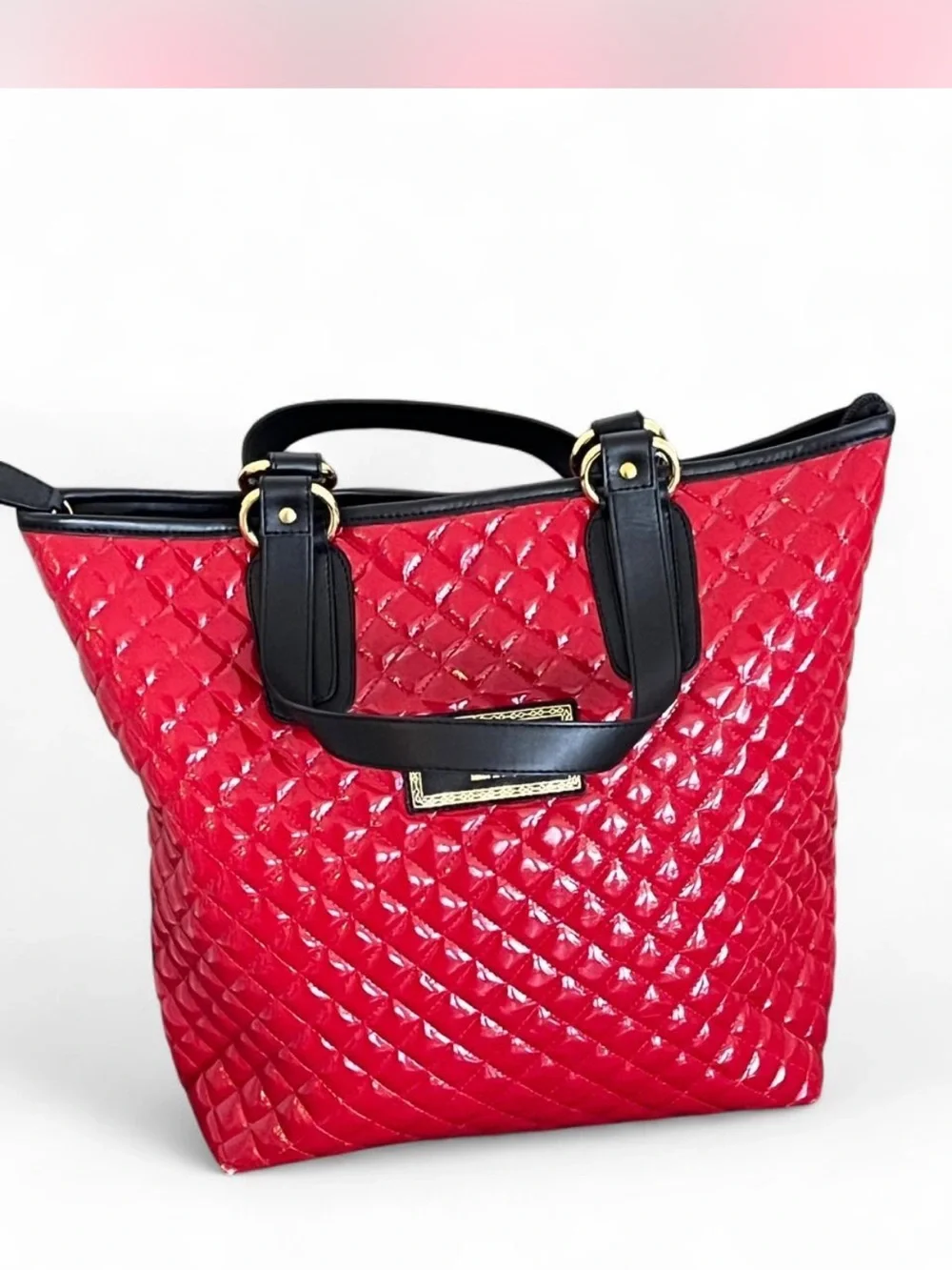 Alessandro Dell'Acqua Quilted Red Tote